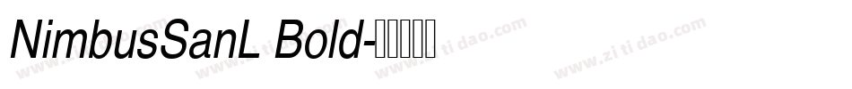 NimbusSanL Bold字体转换